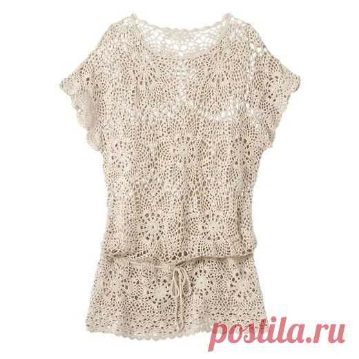 Туника вязаная из мотивов