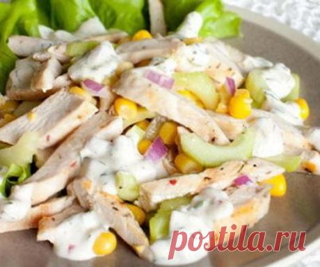 Салат с курицей простой рецепт