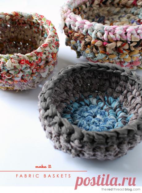 TUTORIAL :: Beginner's crochet | make a fabric basket - We Are Scout