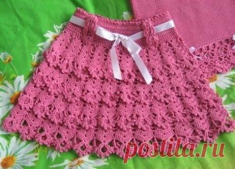 Детская юбка с воланами вязаная крючком. Схемы для вязания детских юбок | Лаборатория домашнего хозяйства