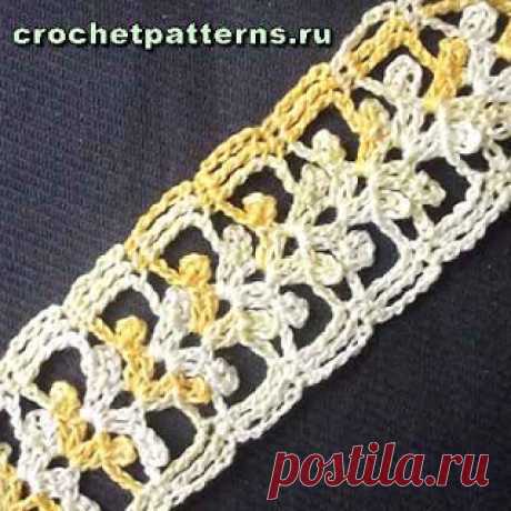 Узоры для вязания крючком. Ленточное кружево