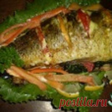 Запеченный карп "Улыбка рыбака" Кулинарный рецепт