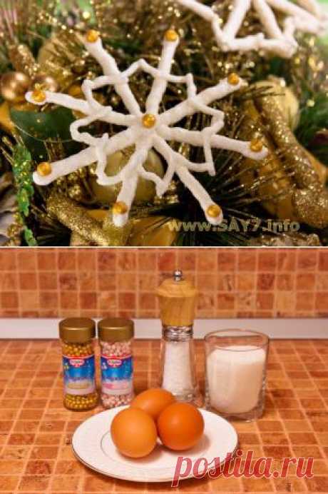 Вкусные новогодние снежинки для детей