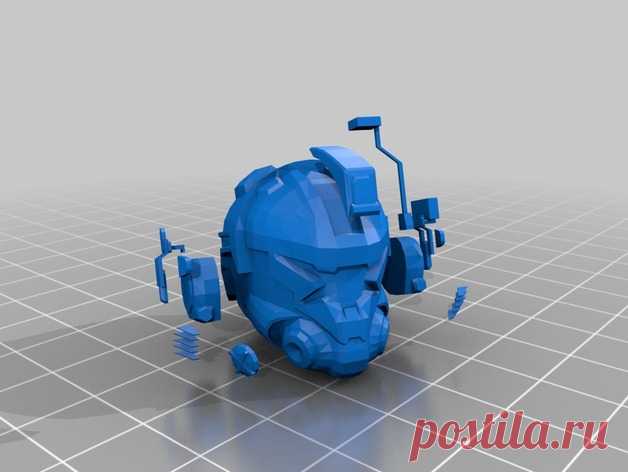 Tiatnfall Pilot Helmet by Jace1969 An old file from my Pepakura making days that I discovered in Pepakura Designer you can export to .OBJ and in 
