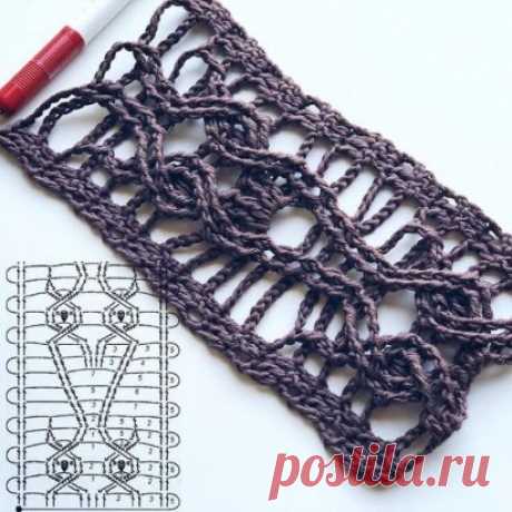 Ажурный узор. Крючок.