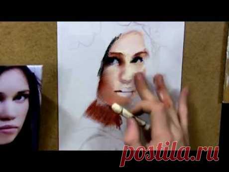 как нарисовать портрет пастелью южаков новое