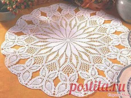 Он-лайн вязание салфетки с бабочками - Вяжем вместе он-лайн - Страна Мам