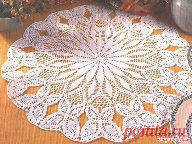 Он-лайн вязание салфетки с бабочками - Вяжем вместе он-лайн - Страна Мам