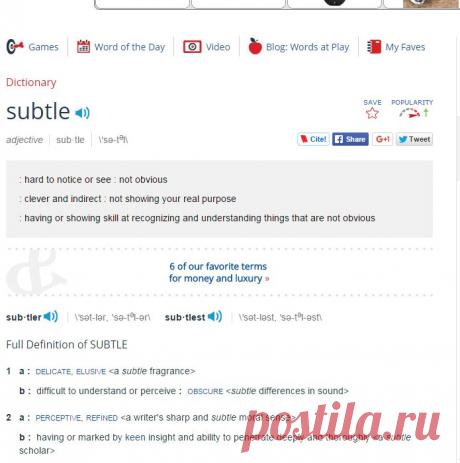 Subtle | Definition of subtle by Merriam-Webster