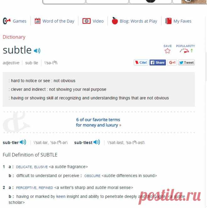 Subtle | Definition of subtle by Merriam-Webster