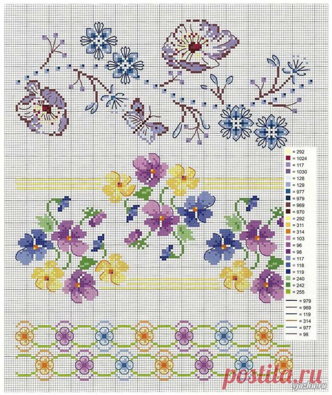 вышивание крестиком цветы - Поиск в Google