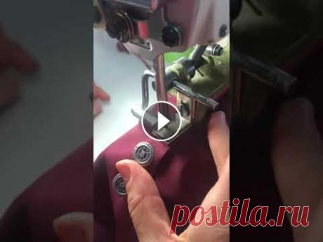 Пришивание пуговиц на ножке на пуговичном автомате Siruba PK511-U #бордовыйпиджак #велма...