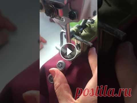 Пришивание пуговиц на ножке на пуговичном автомате Siruba PK511-U #бордовыйпиджак #велма...