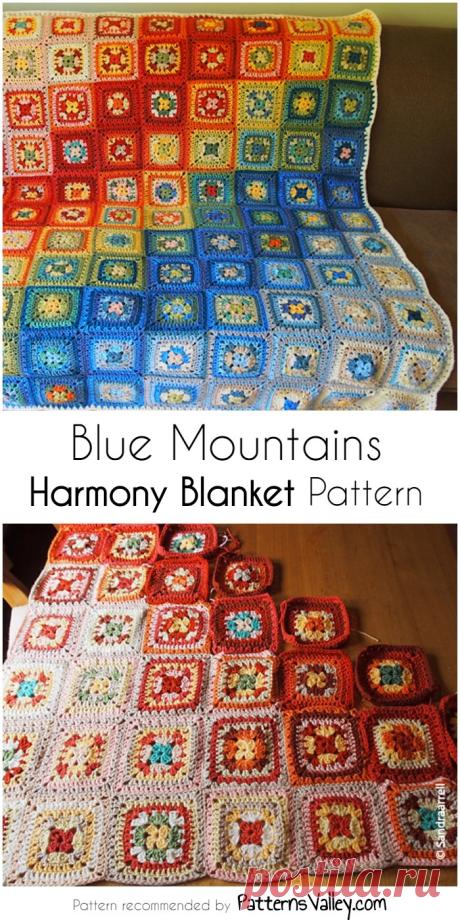 Crochet Harmony Blanket - Square Pattern #crochetblanket #crochetpattern #freecrochetpattern #crochetlove #afghanpattern