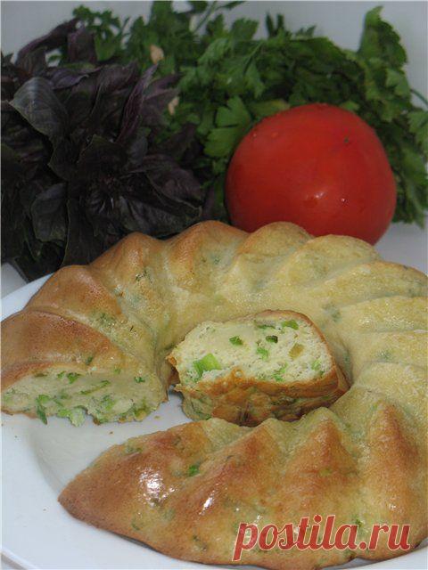 Быстрый пирог с зеленым луком | Четыре вкуса