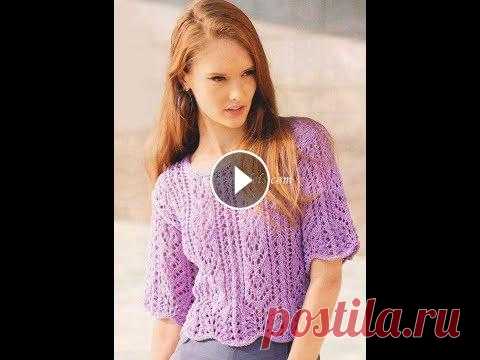 Ажурные Кофточки Спицами с Коротким Рукавом - 2019 / Openwork Blouse with Short Sleeve Ажурные Кофточки Спицами с Коротким Рукавом - 2019 / Openwork Blouse with Short Sleeve...