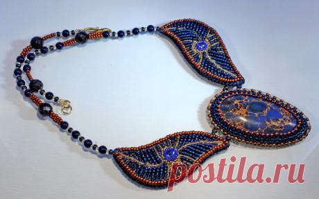 Колье &quot;Ручейки лавы&quot; | biser.info - всё о бисере и бисерном творчестве
