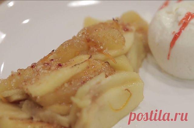 Французский яблочный пирог ;Татен под карамельной корочкой