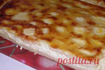 Пирог из дрожжевого теста с творогом — Домашняя кулинария
