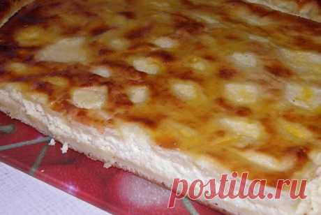 Пирог из дрожжевого теста с творогом — Домашняя кулинария