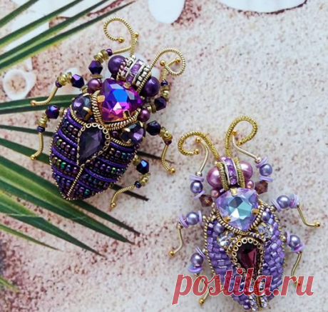 B ead embroidered bugs & beetles | Beads Magic