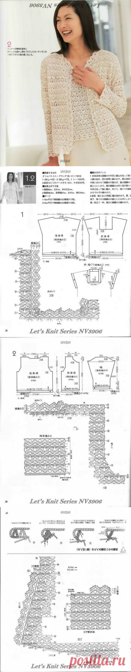 Жакеты крючком (схемы и узоры) | Мари Лу | Яндекс Дзен