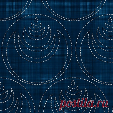 Sashiko: пн - Crest ткань - bonnie_phantasm - Spoonflower