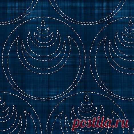 Sashiko: пн - Crest ткань - bonnie_phantasm - Spoonflower