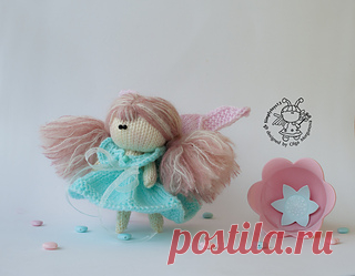 Thumbelina amigurumi doll pattern by Morgunova Olga Knitted doll toy.