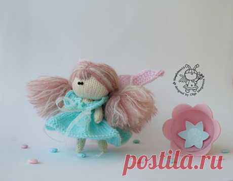 Thumbelina amigurumi doll pattern by Morgunova Olga Knitted doll toy.
