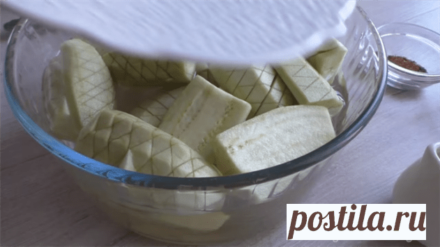 Нарезаем баклажаны ромбиком и никто не догадается из чего это блюдо | Люблю Себя