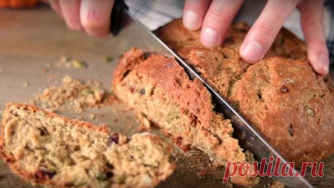 Рецепт вкусного бездрожжевого хлеба из цельнозерновой муки