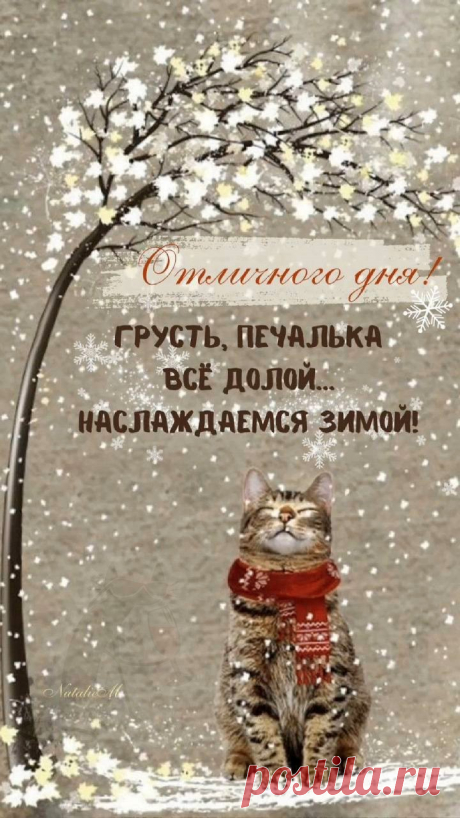Отличного зимнего дня (открытка 1041): Бесплатные картинки &amp;#8226; Otkrytki.Top