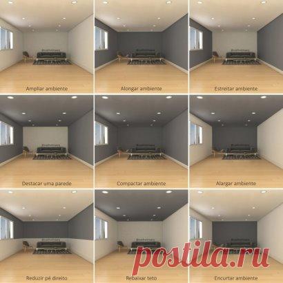 Как цвет стен может повлиять на визуальное пространство комнаты.
 
Сохраните, чтобы не потерять