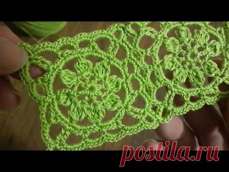 Tığişi örgü kare motif yapımı, Runner Masa Örtüsü & Crochet