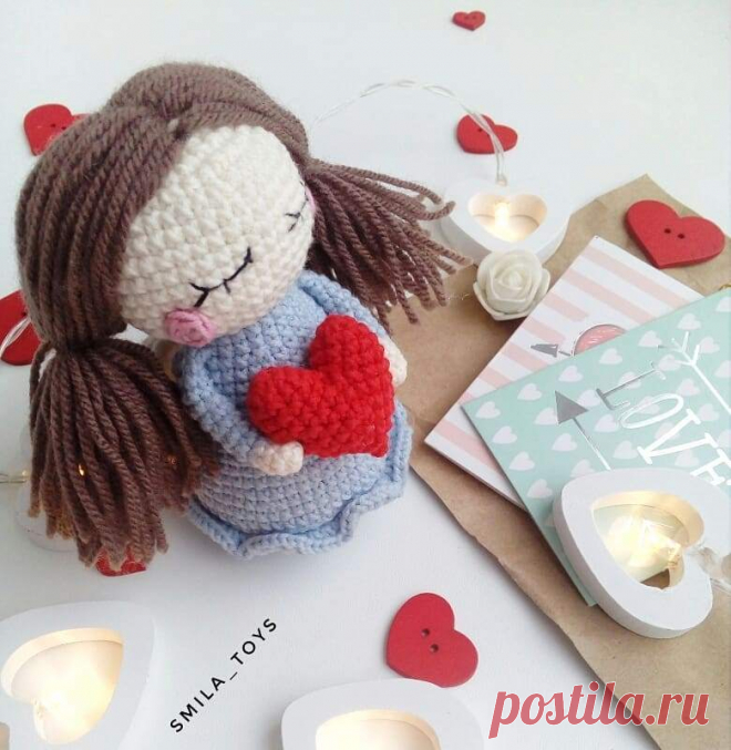Кукла Валентинка описание амигуруми | Hi Amigurumi