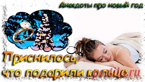 Приснилось что подарили кольцо - Анекдоты про новый год 2019