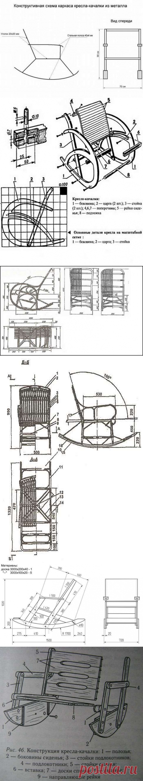 Схемы и чертежи кресло качалки