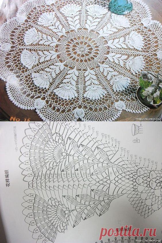 Салфетки Крючком.Большая Подборка Схем.