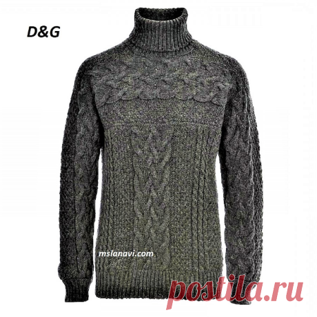 Мужской свитер от D&G | Вяжем с Лана Ви