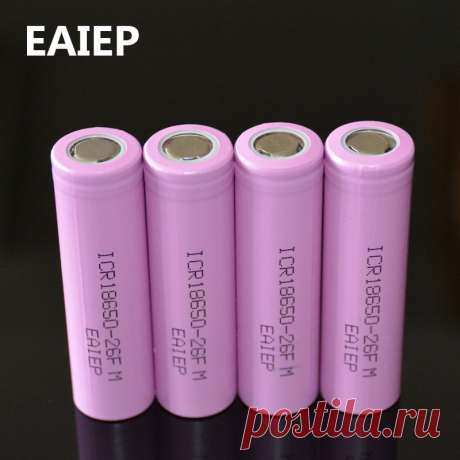 207.13руб. |3,7 V 2600mAh оригинальный 18650 литий ионный аккумулятор EAIEP для ICR18650 26F ICR18650 26F 2600 mAH батареи-in Подзаряжаемые батареи from Бытовая электроника on AliExpress  Покупай умнее, живи веселее! Aliexpress.com