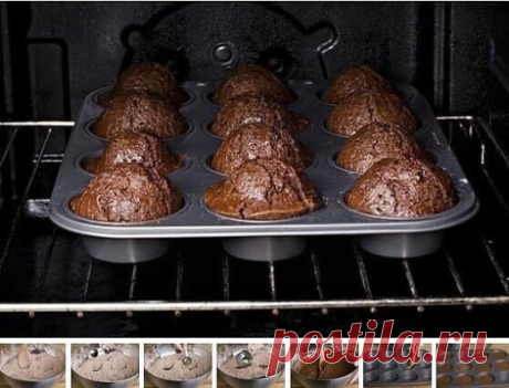 Быстрые шоколадные кексы без яиц 
 
Ингредиенты: 
 
375 г муки 
400 г сахара 
60 г какао порошка 
14 г разрыхлителя теста 
6 г соли 
10 мл яблочного уксуса 
20 мл экстракта ванили 
240 мл рапсового масла (можно взять любое растительное без запаха) 
475 мл холодной воды или некрепкого кофе 
 Приготовление:

1. В большой миске смешиваем вместе все сухие ингредиенты (муку, сахар, какао, разрыхлитель теста, соль).
2. Делаем в смеси три углубления, два небольших и одно большое....