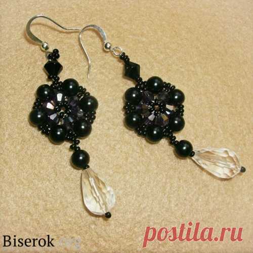 Серьги «Ночное сияние» / Серьги / Biserok.org