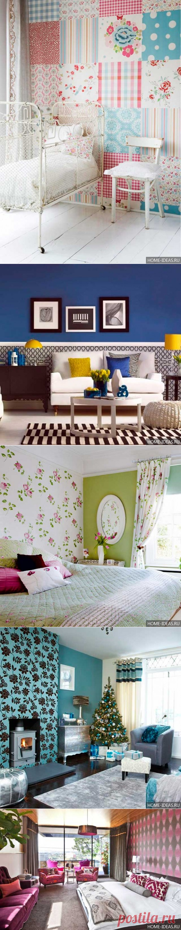 Как сочетать обои двух видов: фото