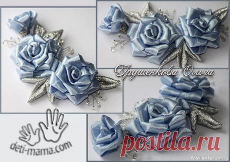 Замечательная роза из ленты: простой мастер-класс Её округлые лепестки добавляют пышности и объёмности.