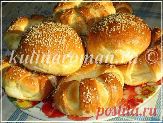 Пошаговый рецепт булочек с кунжутом | Вкусные Рецепты