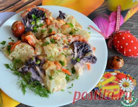 Цветная капуста, запечённая под сыром.