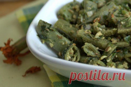 Лобио из стручковой фасоли с грецким орехом - Простые рецепты Овкусе.ру
