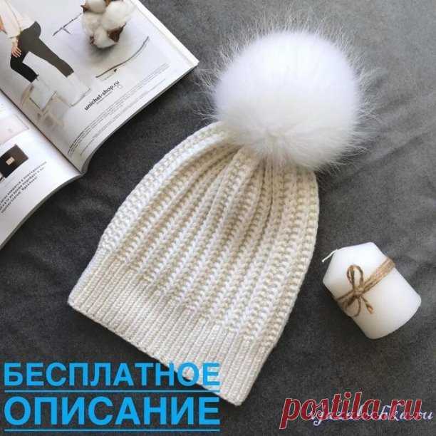 Мягкая шапочка спицами
Описание: https://vjazalochka.ru/vyazanie-dlya-zhenshchin/shapki-berety/myagkaya-shapochka-spicami