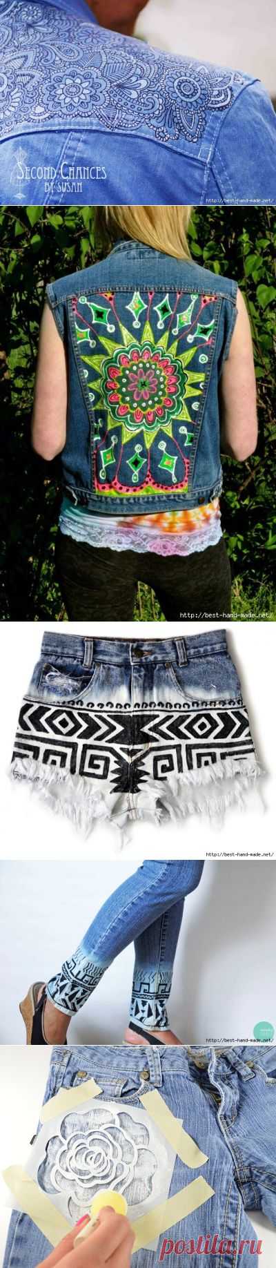 Роспись джинсовой одежды